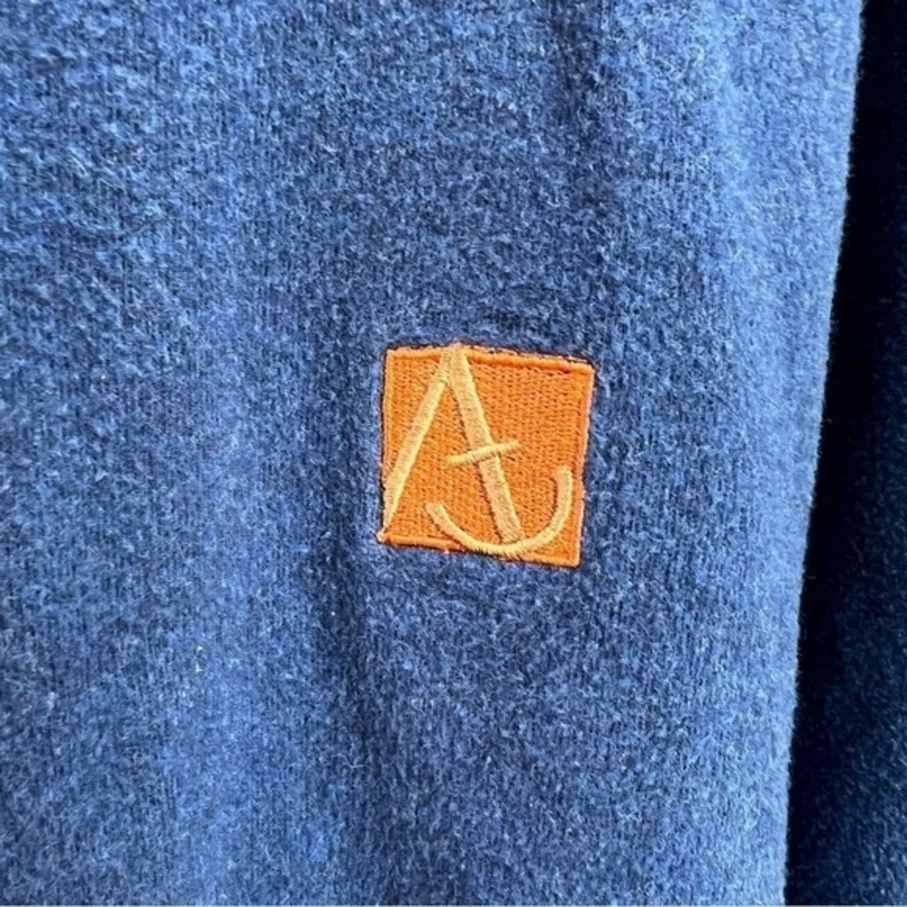 Peter Millar Fleece Quarter-Zip with Anchor Embroidery Sweatshirt Mens Size‎ 2XL